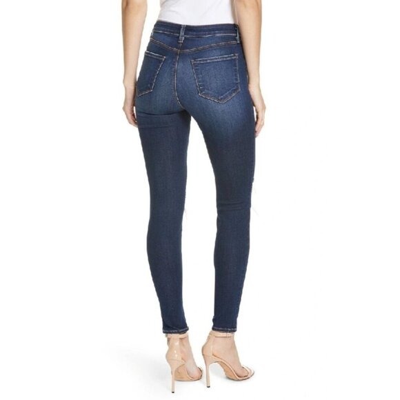 L'agence Margot Ripped Skinny Jeans Size 27 S Baltic Destruct - Picture 11 of 13